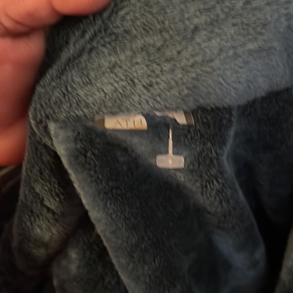 Athleta large emerald green mandarin collar half zip pullover fleece sweatshirt - Picture 7 of 7